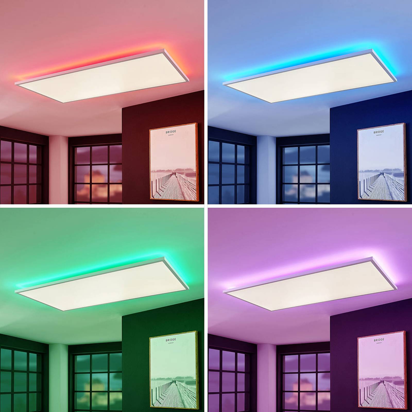 LED Panel Brenda Arcchio, dimmable, White / opal, Living / Dining Room, Modern, LED Panel