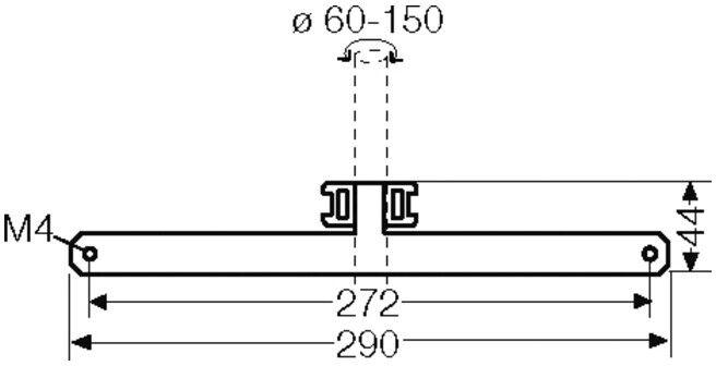 Hensel Fixation de mât pour fixation extérieure avec MB 2 (20009192)