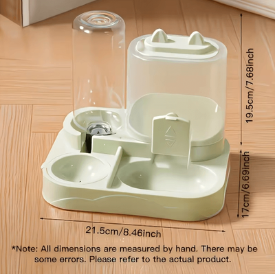 Inspire Curations 2 in 1 Automatic Pet Feeder & Water Dispenser Station green