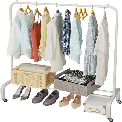 NO "Metal Clothing Rack with Wheels - 15.75""D x 43.31""W x 61""H"