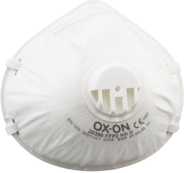 Ox-On Støvmaske Basic Ffp2 Nr D M/ventil, 20 Stk.