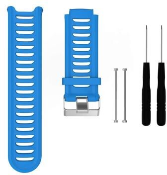 Everyday Crate Garmin Forerunner 910XT Silicone Watch Band Soft Adjustable Replacement Strap blue