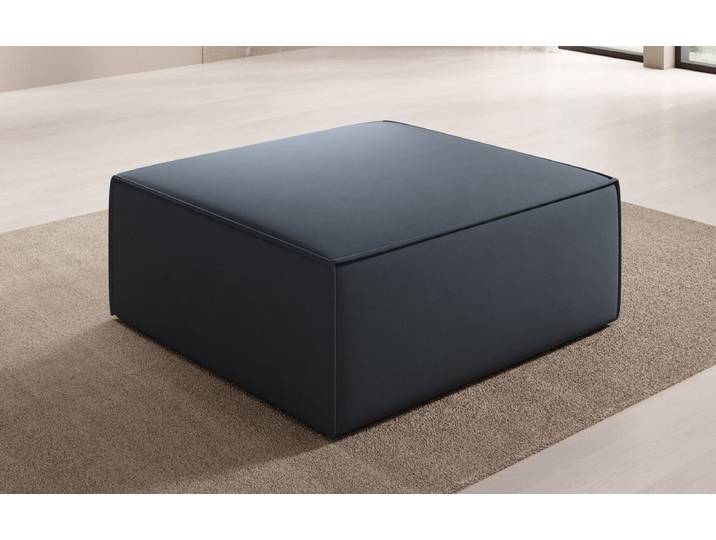Beistellhocker Lesley in Stoff - Blau - Stoff - Luxusbetten24