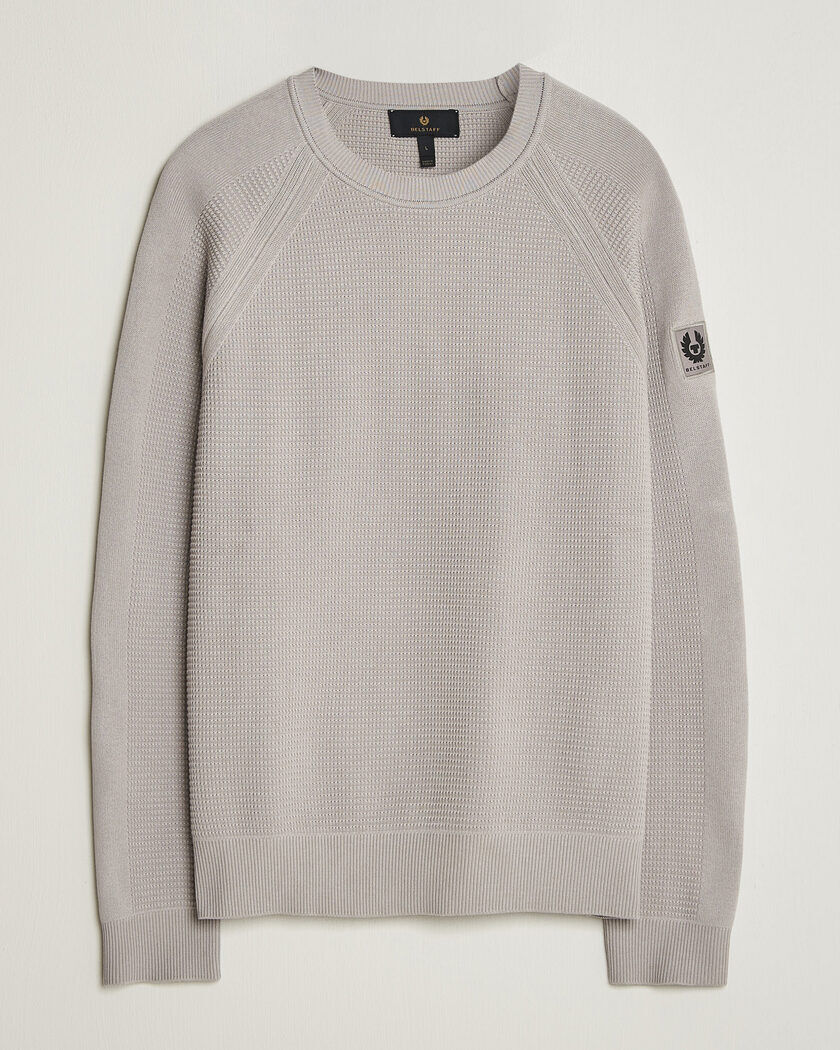 Belstaff Bradwell Cotton Knitted Crew Neck Concrete