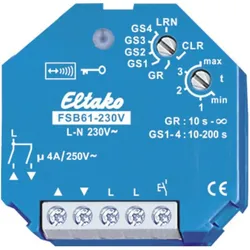 Eltako, Aktor, Funkaktor ohne N-Anschluss für Beschattungselemente und Rollladen 230V. 1+1 S n. potenzialfrei (Rolladenaktor)