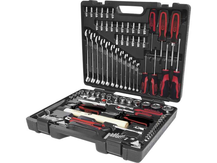 KS Tools Jeu d'outils universel 1/4\ +1/2\ CHROMEplus\, 97 pièces
