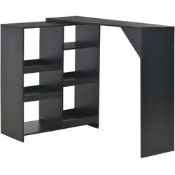 Helloshop26 - Hoher Stehtisch/Bistrotisch mit abnehmbarer Ablage schwarz 138 cm