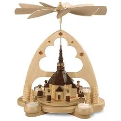 Müller Bogenpyramide Seiffener Kirche LED Beleuchtung 29 x 22 x 36 cm