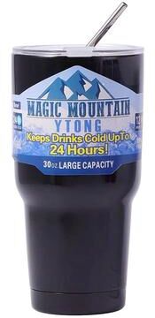Inspire Select Magic Stainless Steel Freeze Tumbler Vacuum Insulated Ice Coffee Thermos Cup With Straw For Travel & Outdoor Use black 30.4 Fl Oz