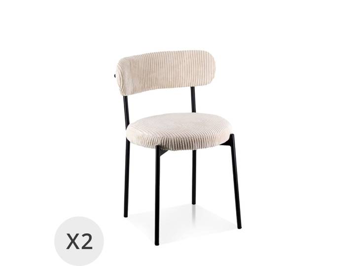 Set de 2 chaises bicolore