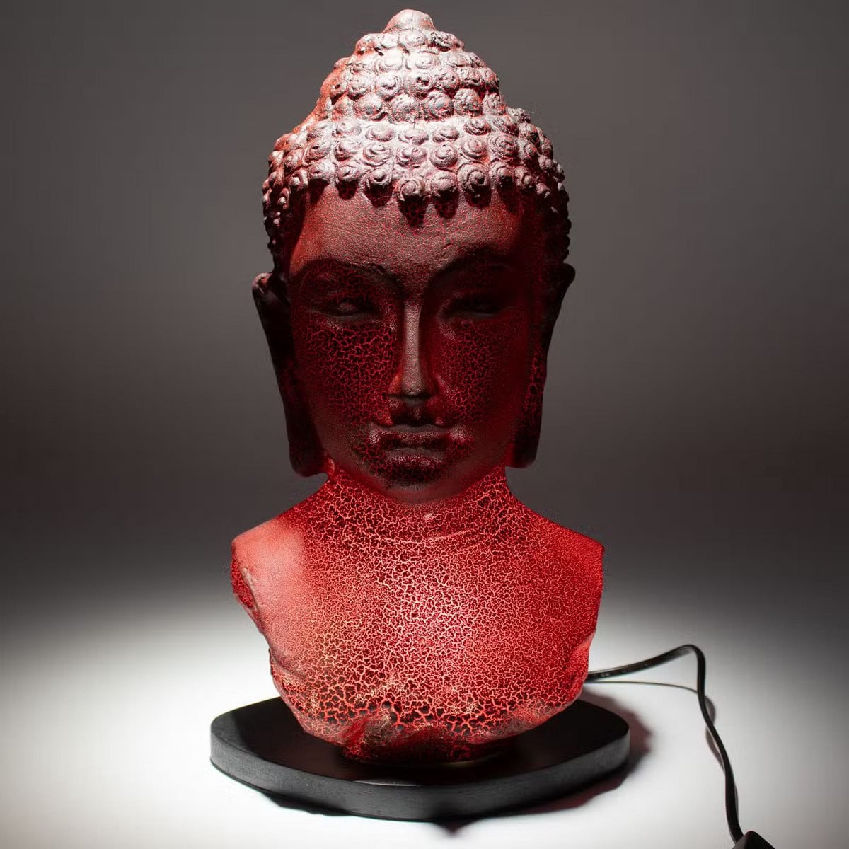 Ancient Wisdom Boeddha-buste lava lamp met ovale standaard