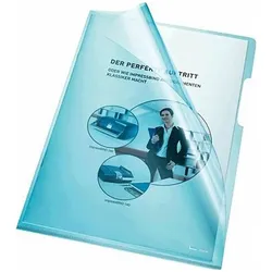 Bene, Mappe, Sichthülle DIN A4 PVC Hartfolie blau 100 St./Pack. (A4, 100x)