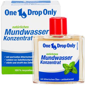 One-Drop-Only Mundspülung Mundwasser Konzentrat, ohne Fluorid, antibakteriell, bis zu 1000 Anwendungen, 50 ml