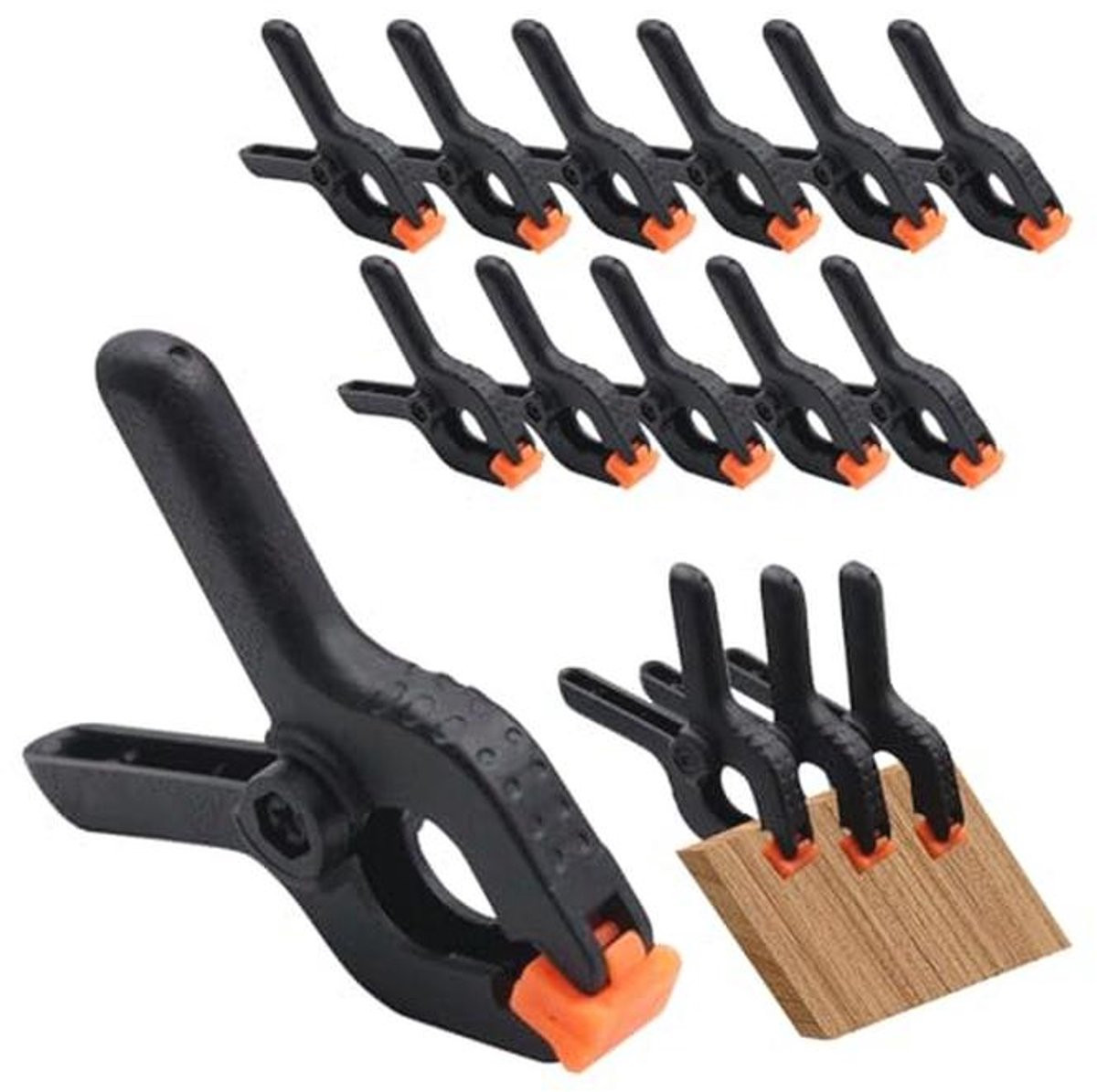 30 stuks Mini-klemmen veerklemmen voor zware belasting en houtbewerking