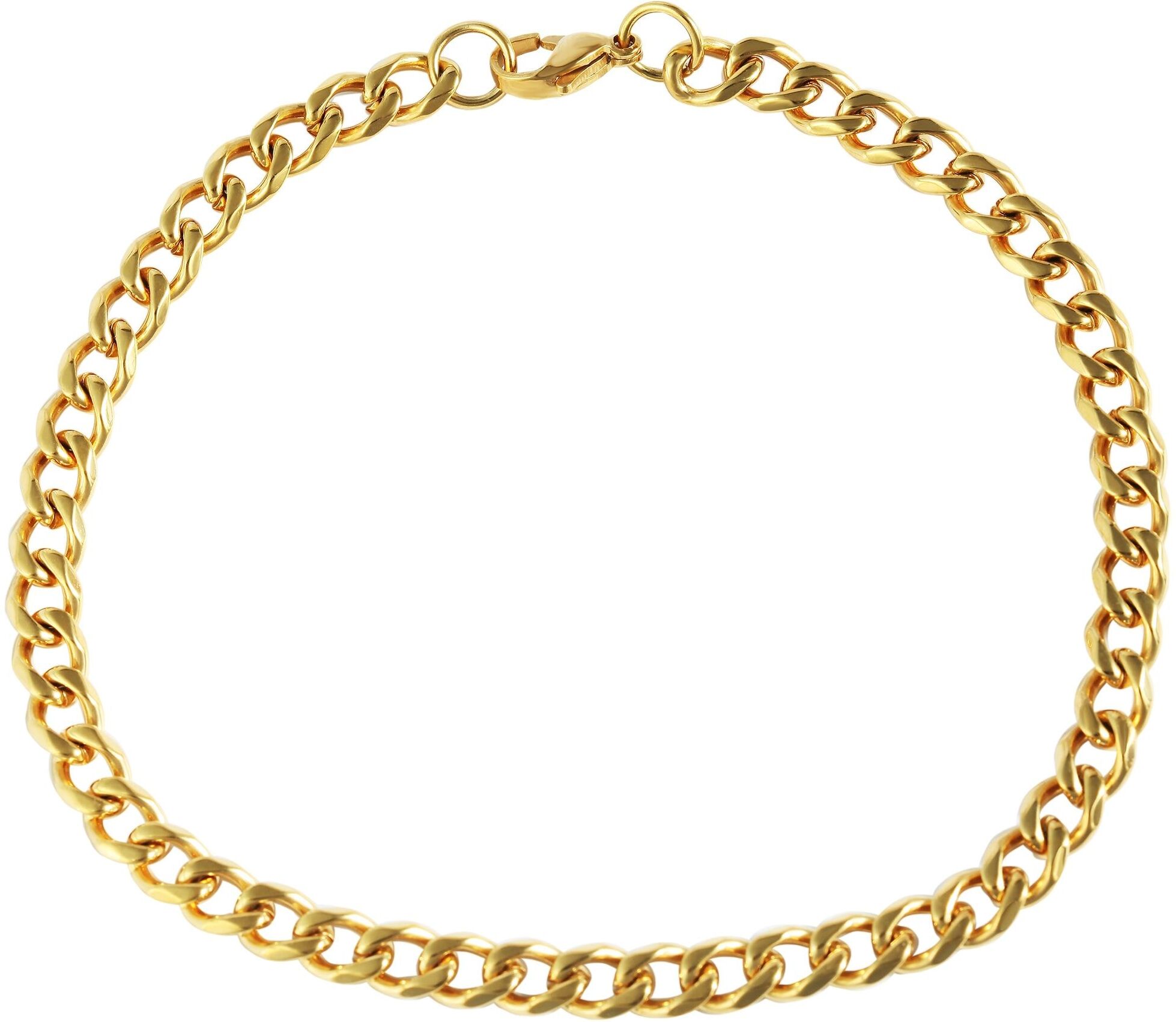 Fußkette ADELIA´S "Edelstahl Fußkettchen 25,5 cm" Gr. 25,5, gold, Fußketten, Damen, Edelstahl, Fußkette
