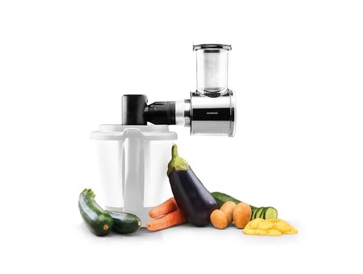 Wundermix - WunderCentix® Achse + Aufsatz für Thermomix TM6 TM5 5 Schneideeinsätze für Raspeln, Scheiben & Wellen, Küchenmaschinen Zubehör, Gemüseschneider