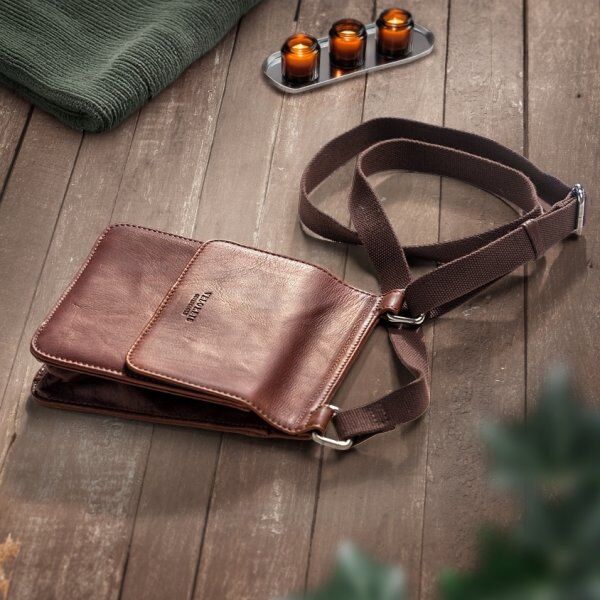 Velorbis Crossbody I Bøffellæder, Brun