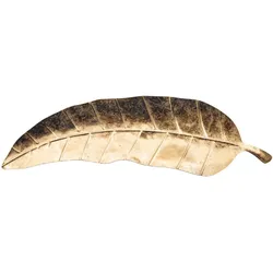 Mauro Ferretti Deko-Schale Leaf Lang, Schüssel + Schale, Gold