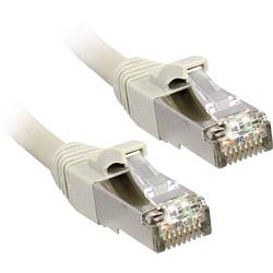 LINDY 47241 RJ45 Patchkabel CAT 6 F/UTP 0.50 m Grau mit Rastnasenschutz 1 St.