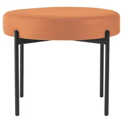meet Runde Bank »Gaia« mit Kunstlederbezug orange, 57.5x45.5x57.5 cm