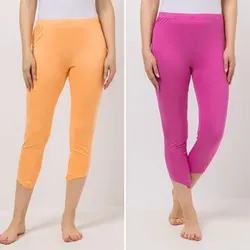 JERYMOOD HOMEWEAR 2 Leggings 7/8-Länge Rundumdehnbund schräge Säume