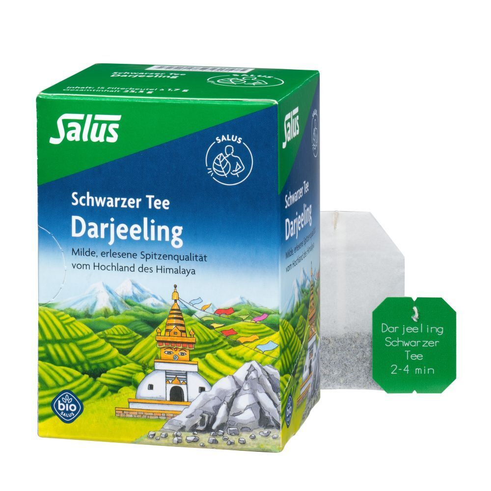 Darjeeling schwarzer Tee Bio Salus Filterbeutel 15 St