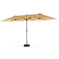 SOLAX-SUNSHINE XXL-Oval-Sonnenschirm aus Polyester, ca. 4,6 x 2,7 m - Beige