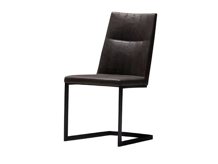 JVmoebel Esszimmerstuhl Schwarzer Metallstuhl im klassischen Design mit Komfort, Made in Europe