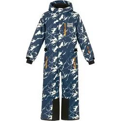 CHIEMSEE Skioverall mit verpixeltem Berglandschaft-Print, Größe 146/152 in Blau 194031