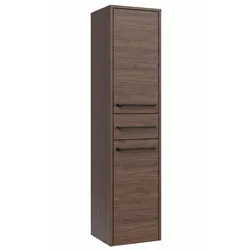 BADEZIMMERSCHRANK Florence mit 2 Türen Walnuss Braun - 30 x 35 x 130 cm