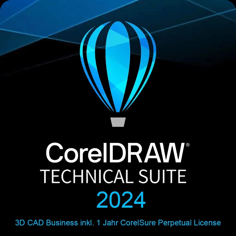CorelDRAW Technical Suite 2024 3D CAD Business inkl. 1 Jahr CorelSure Perpetual License ab 251 User 1 Jahr LCCDTS243DCADML14