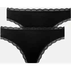 Thong Lace Schwarz XS