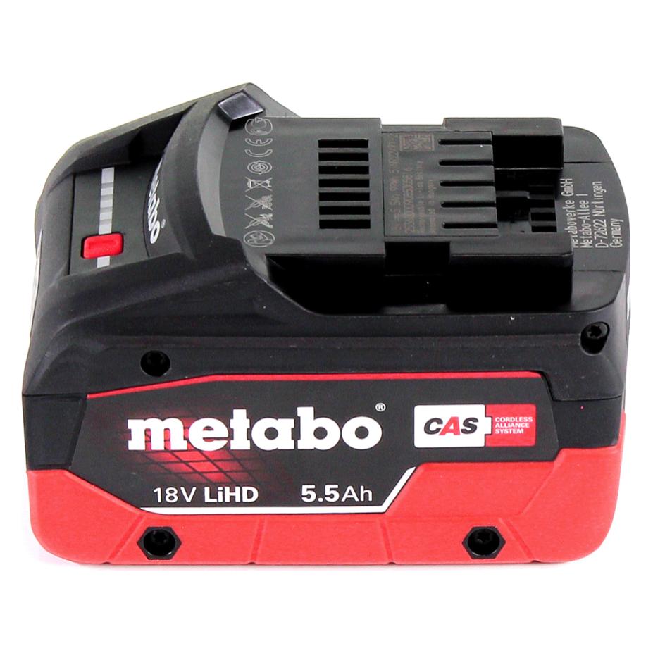 Metabo AG 18 Akku Gebläse 18 V + 1x LiHD Akku 5,5 Ah + Ladegerät (Akkubetrieb, Laubbläser) (AG 18)