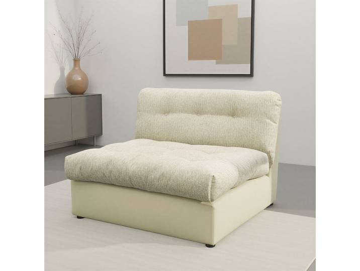 Sofaelement DOMO COLLECTION Caleo, 121 cm breit, modular, grosszügige Polsterung, Federkern , beige, B:121cm H:85cm T:121cm, 100% Polyester, Polsterelemente, Sofaelement, erweiterbar mit weiterem Sofaelement, Einzelsofa und Eckelement