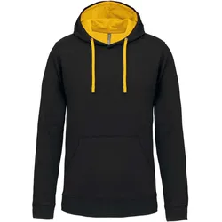Kariban Unisex Kontrast Kapuzen Sweater Hoodie K446 black/yellow M