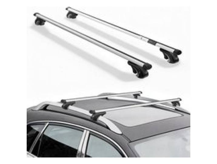 VEVOR Barres Transversales de Toit, Barre Porte Bagages Charge 90 kg 142 cm, pour Rails de Toit Surélevés avec Écartement 19-123 cm, en Aluminium, pour Panier Porte-bagages Galerie Camping Voyage