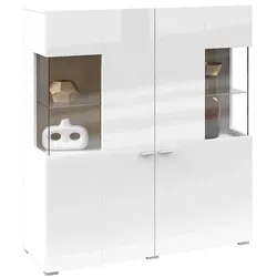 VITRINE Akram Weiß und Holz
