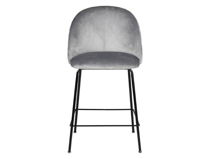 Chaise snack velours gris clair