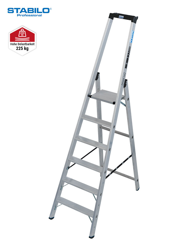 KRAUSE STABILO Stufen-StehLeiter / 6 Stufen / Schwerlastleiter / gemäß TRBS 2121-2 - Art-Nr: 135049