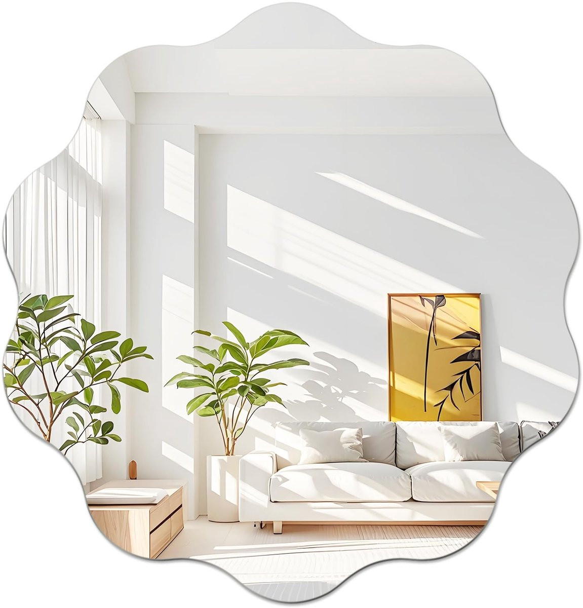 Dailygoods Ronde Wandspiegel 40 cm - Zelfklevende Acryl Spiegel