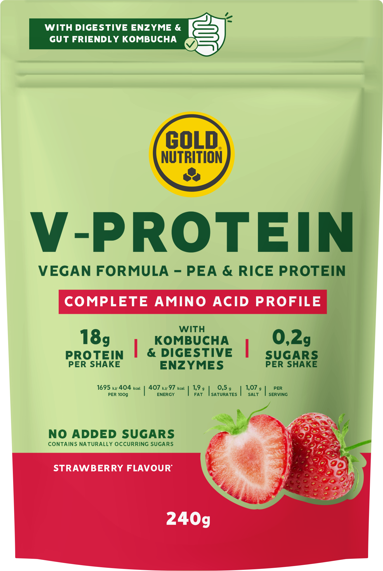 GoldNutrition V-Protein 240 gr Raspberry
