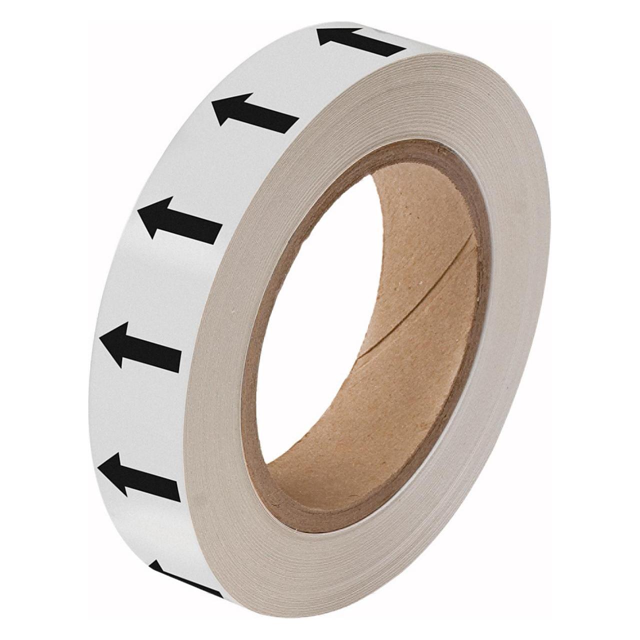 Brady B-7541, Rohrmarkierung - Pfeilbänder, Laminierter Polyester, Schwarz auf Weiss, 25.00 mm x 33 (25 mm) (275105)