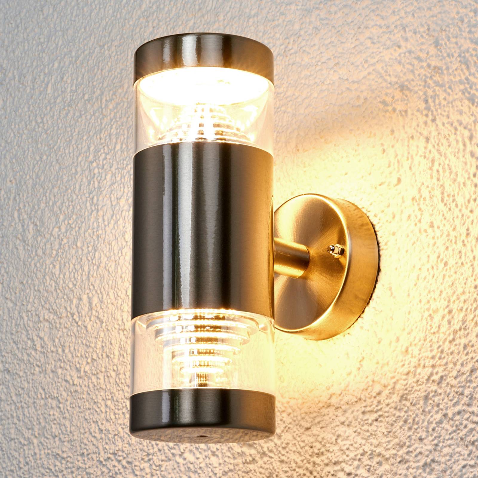 LED Outdoor Wall Light LANEA Lindby, Alu / grey / zinc, Stainless steel, Modern, Outdoor Wall Light