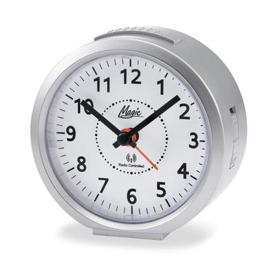 Funkwecker ATLANTA, silber (silberfarben), Wecker, Funkwecker, Wecker, Beleuchtung, Weckwiederholung, Geschenkidee