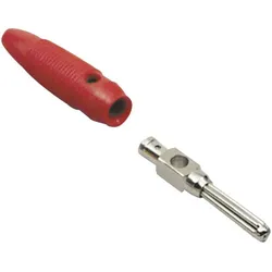 Tru Components Büschelstecker Stecker, gerade, Elektronikkabel + Stecker, Rot