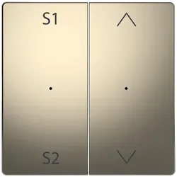 Merten Wippe für Taster-Modul 2fach (Szene 1/2, Pfeile Auf/Ab), System Design Nickelmetallic