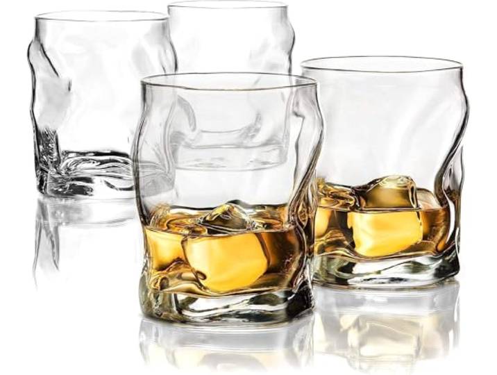 Bormioli Rocco Sorgente Double Old Fashioned Gläser, 14,25 g, 4 Stück