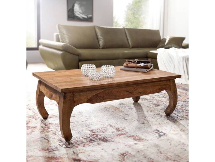 Table basse 110 cm en bois massif naturel