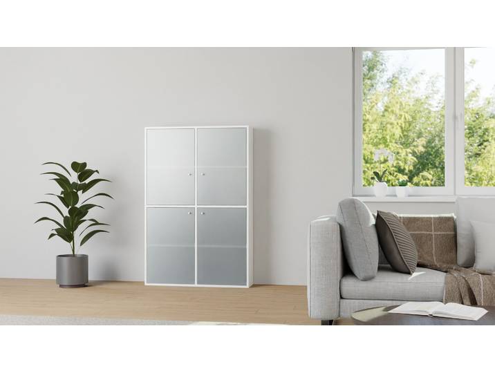 Standvitrinen nach Maß MDF Beschichtet MDF Weiß matt