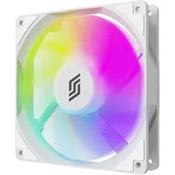 Silentware RF140W-R White 140mm PWM A-RGB Reverse-Airflow Lüfter, RGB, leise für PC-Gehäuse